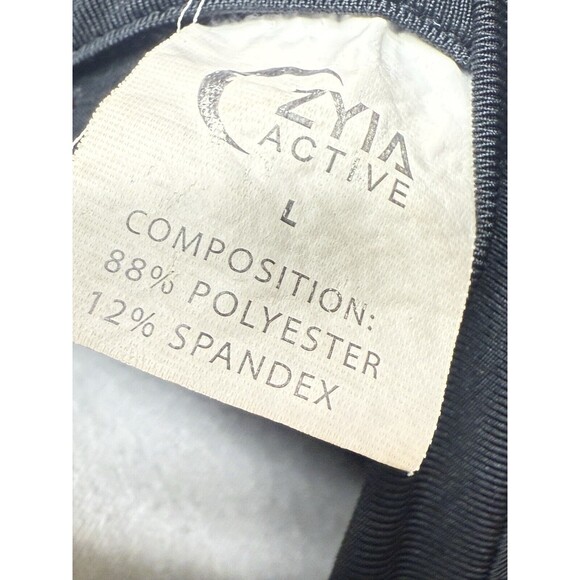 Zyia Active Size Women’s Large Black Chill Perforated Pattern Long Sleeve Top - Picture 4 of 5